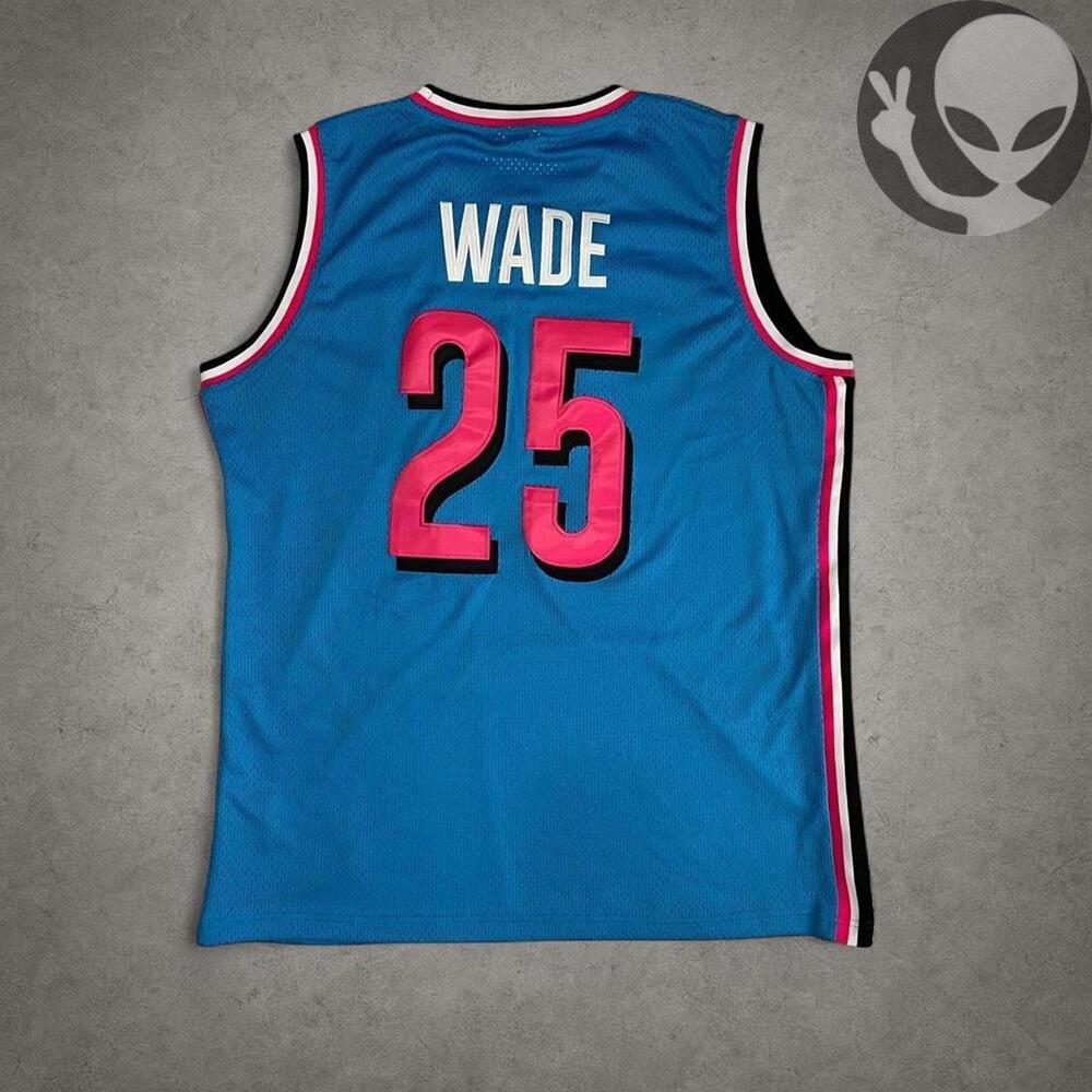 Headgear Classics Basketball Jersey Two Extra Large Blue Richards Dwyane Wade 25 - Picture 6 of 8